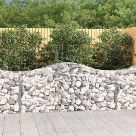 Cesti Gabbioni ad Arco 3 pz 200x50x80/100 cm Ferro Zincato