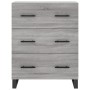 Credenza Grigio Sonoma 69,5x34x180 cm in Legno Multistrato