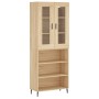 Credenza Rovere Sonoma 69,5x34x180 cm in Legno Multistrato