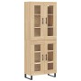 Credenza Rovere Sonoma 69,5x34x180 cm in Legno Multistrato