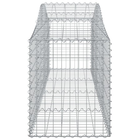 Cesti Gabbioni ad Arco 2 pz 200x50x60/80 cm Ferro Zincato