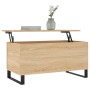 Tavolino Salotto Rovere Sonoma 90x44,5x45 cm Legno Multistrato