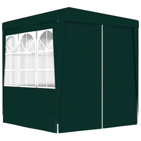 Gazebo Professionale con Pareti 2x2 m Verde 90 g/m²