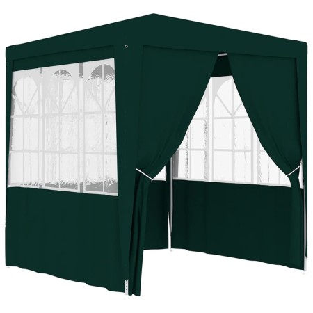 Gazebo Professionale con Pareti 2x2 m Verde 90 g/m²