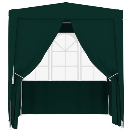 Gazebo Professionale con Pareti 2x2 m Verde 90 g/m²