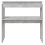 Tavolino Consolle Grigio Cemento 80x30x80cm Legno Multistrato