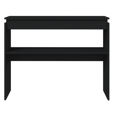 Tavolino Consolle Nero 102x30x80 cm in Legno Multistrato