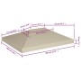 Copertura Superiore per Gazebo 310 g/m² 4x3m Beige