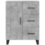 Credenza Grigio Cemento 69,5x34x180 cm in Legno Multistrato