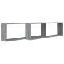 Mensole Cubo Muro 2pz Grigio Sonoma 100x15x30 Legno Multistrato