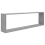 Mensole Cubo Muro 2pz Grigio Sonoma 100x15x30 Legno Multistrato