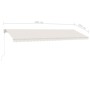 Tenda da Sole Retrattile Manuale LED 500x350 cm Crema