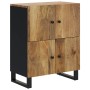 Credenza con 4 Ante 60x33x75 cm in Legno Massello di Mango