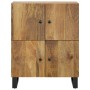 Credenza con 4 Ante 60x33x75 cm in Legno Massello di Mango