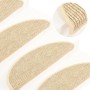 Tappeti Adesivi per Scale 15 pz 56x17x3 cm Beige Chiaro