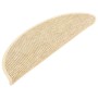 Tappeti Adesivi per Scale 15 pz 56x17x3 cm Beige Chiaro