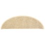 Tappeti Adesivi per Scale 15 pz 56x17x3 cm Beige Chiaro