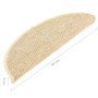 Tappeti Adesivi per Scale 15 pz 56x17x3 cm Beige Chiaro