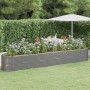 Letto Giardino Acciaio Verniciato a Polvere 440x80x68 cm Grigio