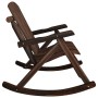 Panca Dondolo Giardino 2Posti 123x96x102cm Massello Abete Rosso