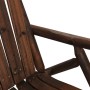 Panca Dondolo Giardino 2Posti 123x96x102cm Massello Abete Rosso