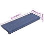 Tappetini per Scale 10 pz 65x21x4 cm Blu