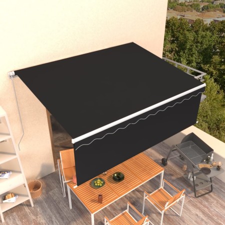 Tenda da Sole Retrattile Manuale con Parasole 4,5x3 m Antracite