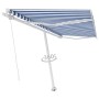 Tenda Retrattile Manuale con Palo 450x350 cm Arancio Marrone