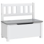 Set Tavolo e Sedie per Bambini 4 Pezzi Bianco e Grigio in MDF