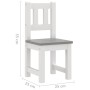 Set Tavolo e Sedie per Bambini 4 Pezzi Bianco e Grigio in MDF