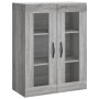 Mobile a Parete Grigio Sonoma 69,5x34x90 cm Legno Multistrato