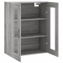 Mobile a Parete Grigio Sonoma 69,5x34x90 cm Legno Multistrato