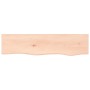 Ripiano a Parete 80x20x2 cm Legno Massello Rovere Non Trattato