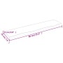 Ripiano a Parete 80x20x2 cm Legno Massello Rovere Non Trattato