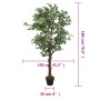 Albero di Ficus Artificiale 1008 Foglie 180 cm Verde