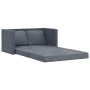 Divano Letto da Terra 2 in 1 Grigio Scuro 122x204x55 cm Velluto