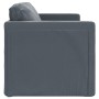 Divano Letto da Terra 2 in 1 Grigio Scuro 122x204x55 cm Velluto