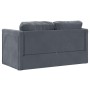 Divano Letto da Terra 2 in 1 Grigio Scuro 122x204x55 cm Velluto