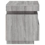 Comodino con Luci LED Grigio Sonoma 40x39x48,5 cm