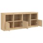 Credenza con Luci LED Rovere Sonoma 164x37x67 cm