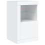 Credenza con Luci LED Bianca 164x37x67 cm