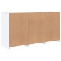 Credenza con Luci LED Bianca 123x37x67 cm