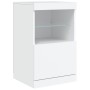 Credenza con Luci LED Bianca 123x37x67 cm