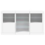 Credenza con Luci LED Bianca 123x37x67 cm