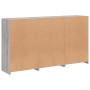 Credenza con Luci LED Grigio Sonoma 181,5x37x100 cm