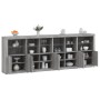 Credenza con Luci LED Grigio Sonoma 283x37x100 cm