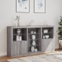 Credenza con Luci LED Grigio Sonoma 181,5x37x100 cm