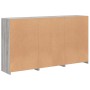 Credenza con Luci LED Grigio Sonoma 181,5x37x100 cm