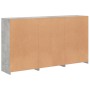 Credenza con Luci LED Grigio Cemento 181,5x37x100 cm