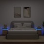 Comodini con Luci LED 2pz Rovere Sonoma 35x39x55 cm